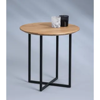 M2 Kollektion Keno 1 Couchtisch/Beistelltisch, Holz, braun, Durchmesser 45cm, Höhe 46cm