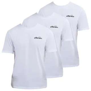 Ellesse Herren Azzini (3 Pack) T-Shirt, weiß, S