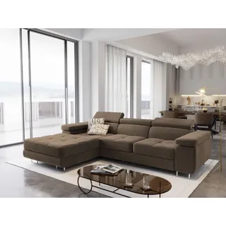 masseno Ecksofa ELMA Polyester 2-Sitzer Beige