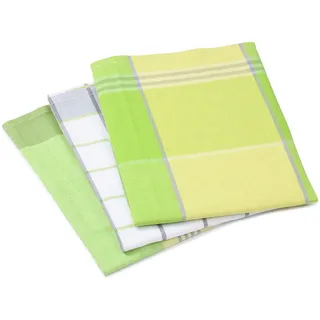 Gözze Geschirrtuch »Geschirrtücher, Des. 60058« Maß: 50 x 70 cm, Set: 2x kariert und 1x gestreift, grün