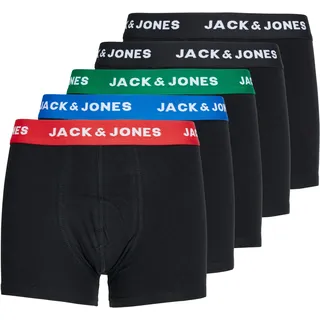 JACK & JONES Huey Boxershorts 5 Einheiten Electric Blue Lemonade / Pack Black / Black / Black / Black 8 Jahre