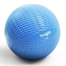 Yes4All Beschwerter Toning Ball gefüllt mit natürlichem Sand (Diamond Grip/Glatt) 11.5cm - 20cm Weicher beschwerter Medizinball für Pilates, Yoga und Fitness, perfekt für Balance, Flexibilität
