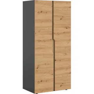 Kleiderschrank HOME AFFAIRE "BJÖRNEBORG, TOPSELLER, Schlafzimmerschrank, Garderobe, Schrank", anthrazit, artisan eiche nb, B:80cm H:180cm T:51cm, FSC-zertifizierter Holzwerkstoff, Schränke, Kleiderschrank, Breite 80cm, Kleiderstange, 2 Böden