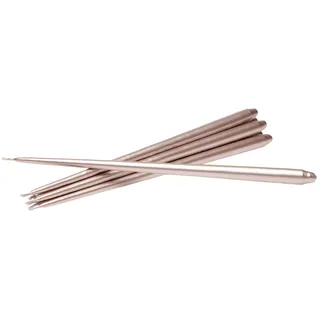 Stoff und Nagel taper candles by Ester & Erik aus Paraffinwachs in der Farbe champagne, tropffrei, 6er Pack, 36019