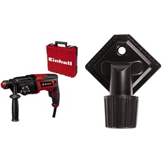 Einhell Bohrhammer TC-RH 800 4F (800 W, 2.6 Joule, Bohren + Hammerbohren + Meißeln mit/ohne Fixierung, pneumatisches Schlagwerk, SDS-Plus, Dauerlaufarretierung, inkl. E-Box, Bohrdüse)