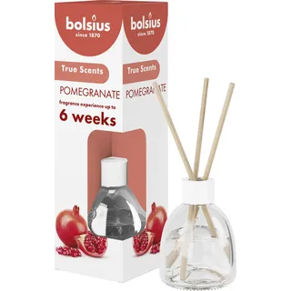 Bolsius True Scents - Duftstäbchen Raumduft Diffuser - Granatapfel - 1 Stk. - 60 ml - bis zu 6 Wochen - Haus Parfüm - mit Natürlichen Extrakten