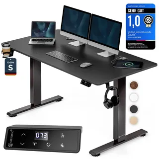 Höhenverstellbarer Schreibtisch Schwarz 120x60x72-117cm