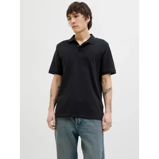 Poloshirt JACK & JONES "JJKANE POLO SS", Herren, Gr. L, schwarz, Jersey, Obermaterial: 60% Baumwolle, 40% Polyester, unifarben, regular fit normal, ohne Ausschnitt, Shirts Poloshirt, Baumwollmischung, regular fit