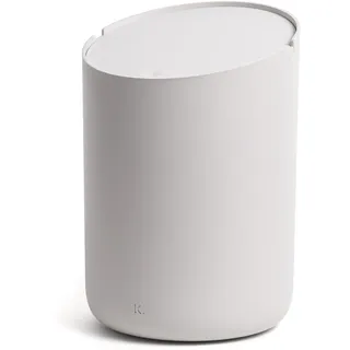 Kazai.® Mini-Kosmetikeimer 'Tove' - 1,5L | Exklusives Bad-Mülleimer Design aus Berlin | Rutschfest, inkl. Inneneimer und Smart-Beutelfunktion | Taupe (hell)