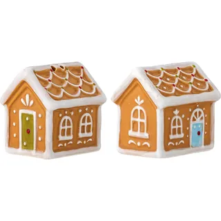 Bloomingville Ginnie Salz- und Pfefferstreuer Lebkuchenhäuser 2 St.