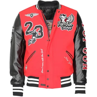 Collegejacke TOP GUN "College Jacke TG23004", Herren, Gr. 3XL, rot, Obermaterial: 100% Polyester COOLMAX PES(Coolmax). Futter: 100% Baumwolle CO., Jacken Collegejacke