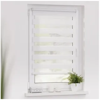 Duo Rollo / Doppelrollo Klemmfix 80 x 200 cm verspannt weiß