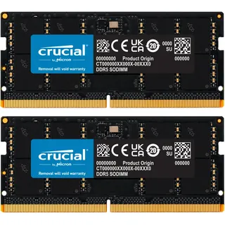 Crucial 64GB Kit (2x32GB) DDR5 5200MHz (oder 4800MHz) Laptop-Speicher CT2K32G52C42S5