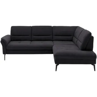 Beldomo System Ecksofa , Anthrazit , Textil , Ottomane rechts, L-Form , 256x206 cm , Stoffauswahl, seitenverkehrt erhältlich, Bettfunktion erhältlich, Hocker erhältlich, Rücken echt, individuell planbar , Wohnzimmer, Sofas & Couches, Wohnlandschaften, Ecksofas