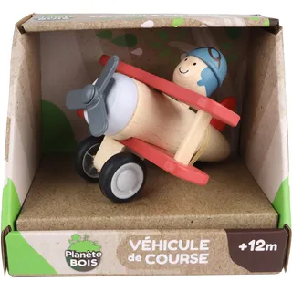 PLANÈTE Bois - Pack mit 12 Flugzeugen - FSC - 030197PA - 12 Stück - Mehrfarbig - Holz - Kinderspielzeug - Gleiter - Langlebiges Spielzeug - 12 cm x 8 cm - Ab 12 Monaten