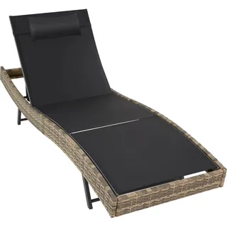 Tectake Moana Sonnenliege 211 x 69 x 94 cm Natur
