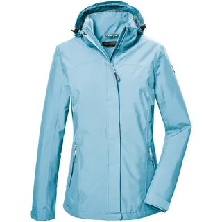 Killtec Outdoorjacke "KOS 26 WMN JCKT" Funktionsjacke: wasser- und winddicht, atmungsaktiv, abnehmbare Kapuze, hellblau