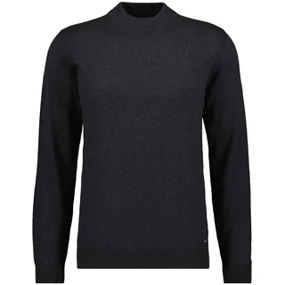 Rundhalspullover RAGMAN, Herren, Gr. 56, grau (anthrazit), Strick, 95% Baumwolle 5% Kaschmir, hoch geschlossener Ausschnitt, Pullover Rundhalspullover