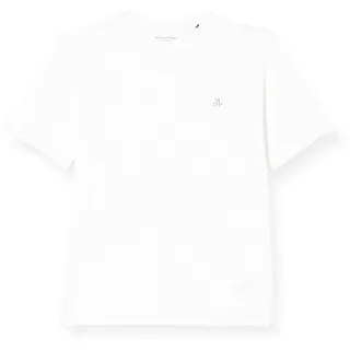 Marc O'Polo Herren T-Shirt aus Bio-Baumwolle mit Rundhalsausschnitt, Weiß (White), XS