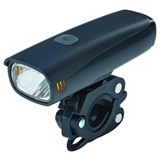Prophete Fahrradbeleuchtung, LED-Batterie-Scheinwerfer, 50/25 Lux OSRAM LED, Li-Ion mit USB aufladbar, seitliche Beleuchtung, Farbe schwarz