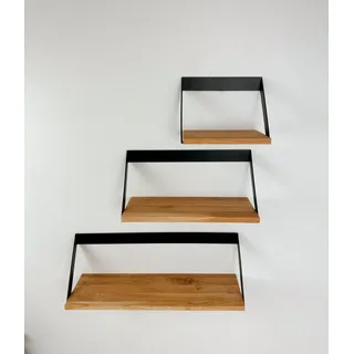 Andas Lemberg Wandregal 50 x 20 x 22,3 cm Schwarz