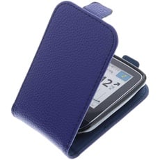 foto-kontor Tasche kompatibel mit Abbott Freestyle Libre 2 Hülle Flip Style blau Schutzhülle Case