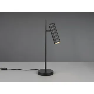 Große LED Tischlampe mit schwenkbarem Spot Schwarz, Schreibtischlampe Leselampe
