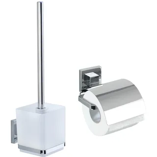 Wenko "Vacuum-Loc Quadro", WC-Garnitur,Toilettenpapierhalter,