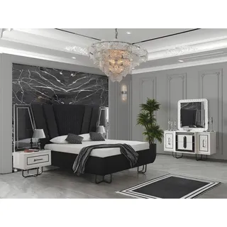 Sideboard Weiße Kommode Konsolen Tisch Spiegel 2tlg. Kommoden Sideboards - Weiß