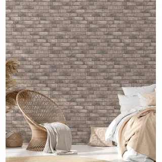 A.S. Création Steintapete Grau Beige Bricks & Stones 388122 - Vliestapete Backstein Tapete - 10,05m x 0,53m - Made in Germany