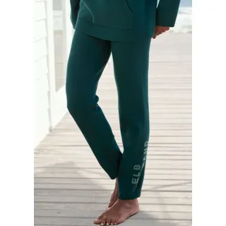 Strickhose ELBSAND, Damen, Gr. 40/42, N-Gr, blau (petrol), Feinstrick, Obermaterial: 50% Viskose, 28% Polyester, 22% Nylon, meliert, unifarben, bequem lang, Hosen Strickhose, aus hochwertigem weichem Strick, Loungewear