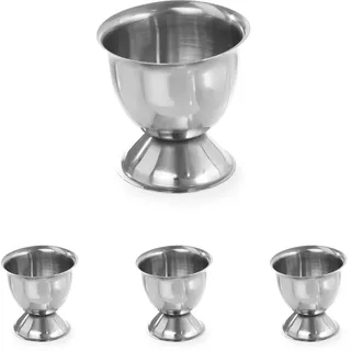 HENDI Eierbecher, Eierhalter, Eierständer, Stückzahl: 6, ø50x(H) 45mm, Edelstahl (Packung mit 4)