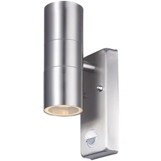 Wandleuchte Außen Bewegungsmelder Edelstahl GU10 IP44 Auf und Ab Terrasse