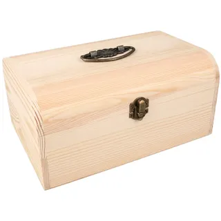 Rayher Holzkoffer mit Antikbeschlag und Griff 24,5 x 16,5 x 11,5 cm 1-tlg. natur
