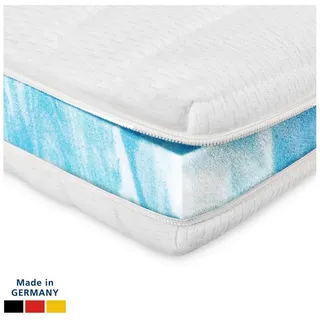 AM Qualitätsmatratzen Hypersoft Topper Matratzenauflage 200 x 200 cm Weiß