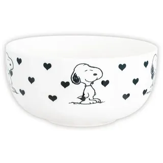 UNITED LABELS Die Peanuts Müslischale - Herzen Schale Müslischüssel aus Steingut 500 ml Alle Freunde
