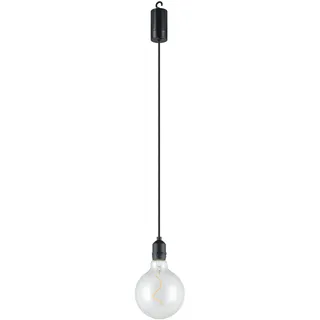 EGLO LED Lampe batteriebetrieben Vignanello, Akku Birne mit Timer | Glühbirne hängend mit Batterie, Hängelampe innen außen, Camping Leuchte warmweiß, IP44