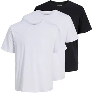 JACK & JONES Organic Basic 3 Pack Kurzarm-T-Shirt Black / Pack 2 White / 1 Black S
