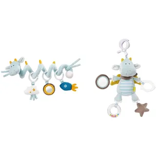Fehn Activity Spirale Drache - Kinderwagen Spielzeug zum Fühlen und Greifen & Activity-Spieltier Drache – Baby Motorikspielzeug für Kinderwagen