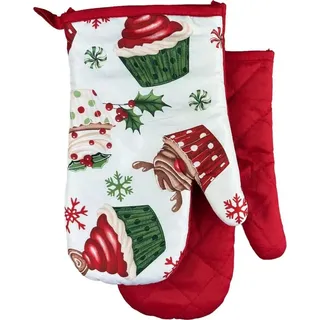Ofenhandschuhe, Küchenhandschuhe mit Magnet Holiday Weihnachten, Kuchen - Bunt