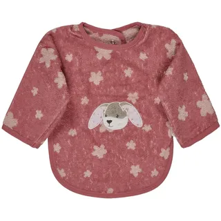 Sterntaler Ärmellätzchen Hase Hanni - Baby Lätzchen mit Ärmel - saugfähige Baumwolle mit niedlicher Applikation & praktischem Druckknopfverschluss, Geschenkidee für Mädchen, perlrosa
