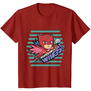 PJ Masks Owlette Superowl Wings T-Shirt, Kinder, Cranberry, 152