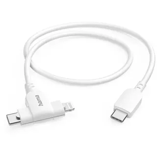 Hama USB-C auf Lightning Adapter 1,5 m Weiß