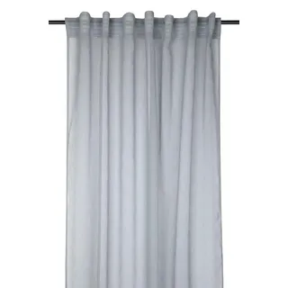 Fertiggardine Gardine Vorhang Scheibengardine 140x260cm hellgrau transparent
