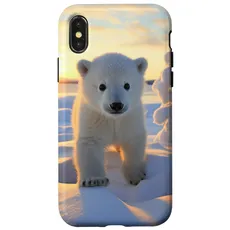 Hülle für iPhone X/XS Eisbär, arktischer Nordpol, Alaska-Schnee, niedliche Eisbären