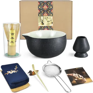 Matcha Teezeremonie Set mit Blausteinglasur Schale Usucha KoichaMJ8