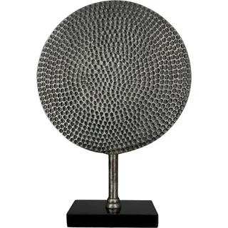Casablanca by Gilde Wanddekoobjekt Skulptur Round Aluminium Silber