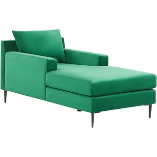 Beliani Chaiselongue Samt Grün