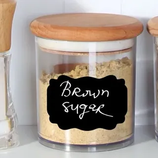 Ambiance Sticker Kreidetafel – Wandsticker, selbstklebend, abwischbar, 6 Etiketten – H 75 x B 75 cm