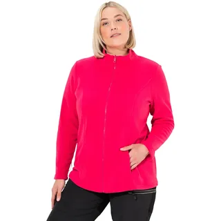 Ulla Popken Damen große Größen Übergrößen Plus Size Fleecejacke, Baukastensystem, Innenjacke, recycelt Magenta 46+ 796970531-46+